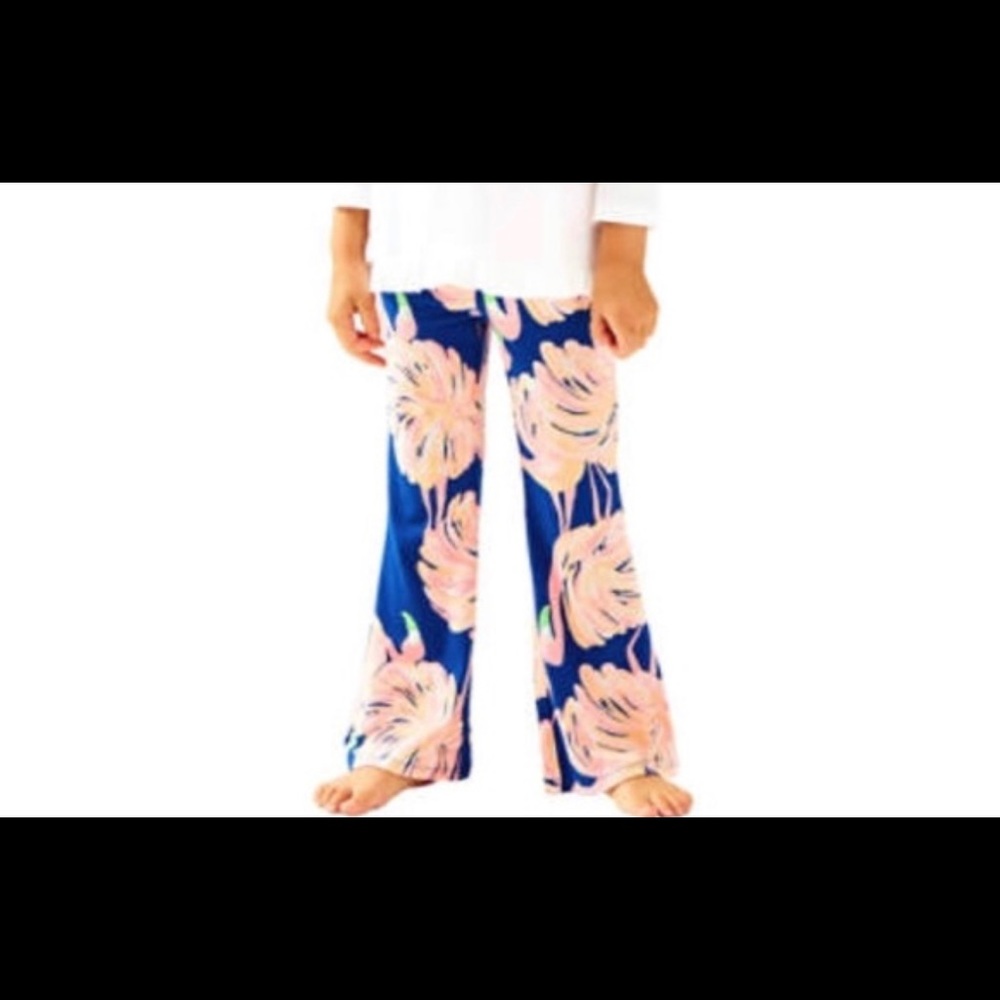 Lilly Pulitzer Girls Tola Flare Pants Large 8-10 Gimme Some Leg
